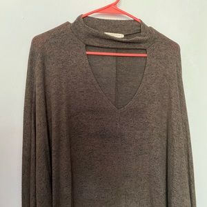 Dark Green Cutout Sweater